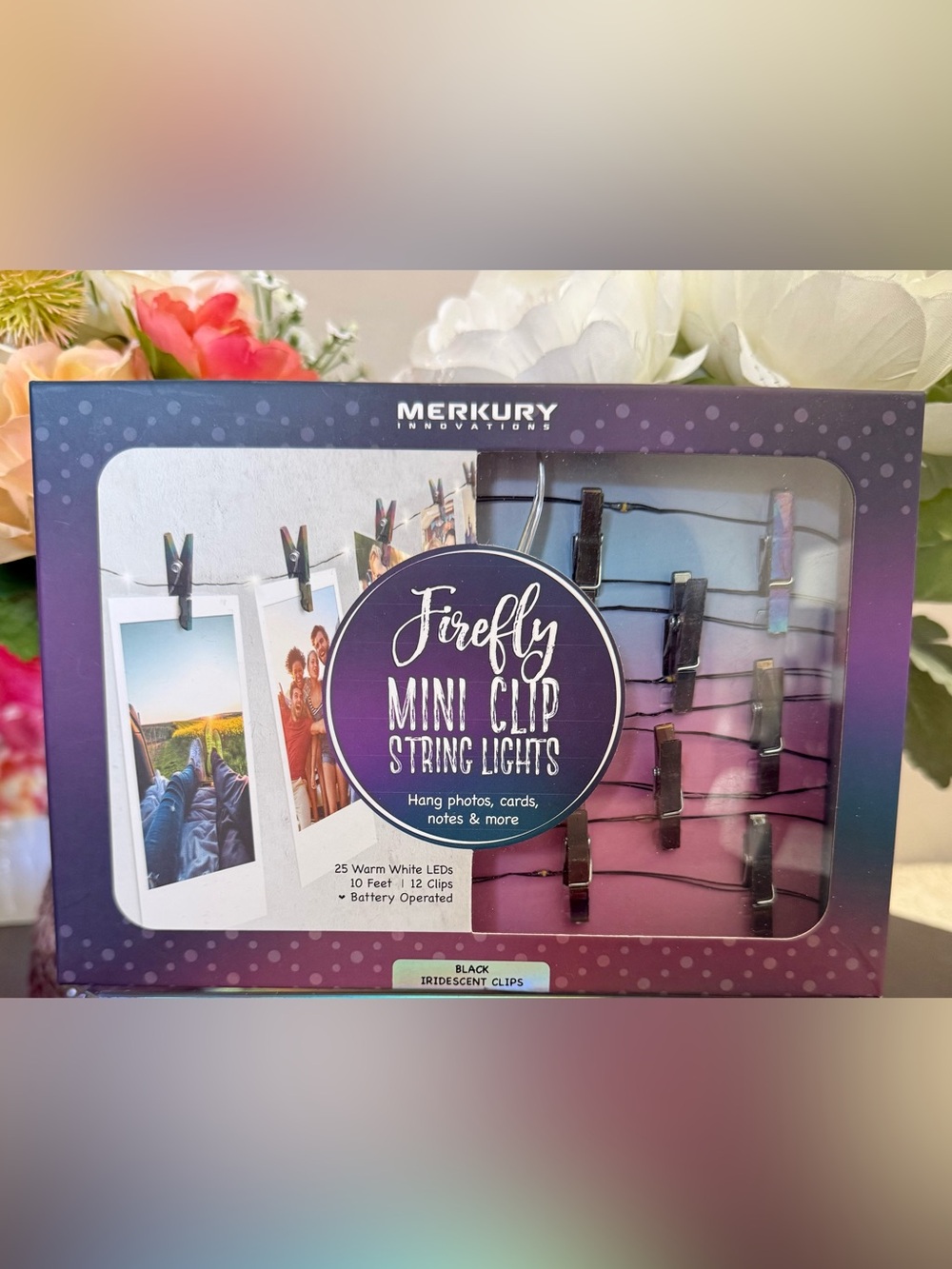 🆕🪅 FIREFLY MINI-CLIP “BLACK IRIDESCENT CLIPS” STRING LIGHTS. BRAND NEW IN BOX.
